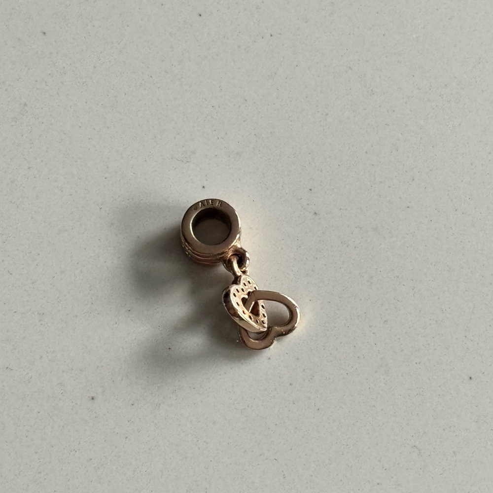 Rose Gold Heart Charm Pendant